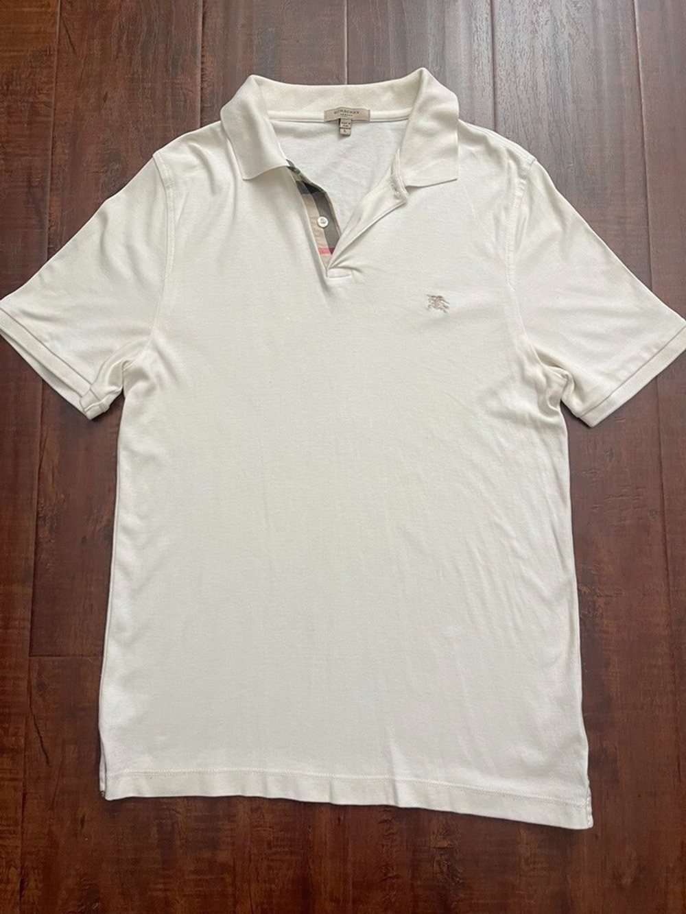 Burberry Brit Men’s White Polo Shirt XL 100% Cotton Short Sleeve Classic Fit